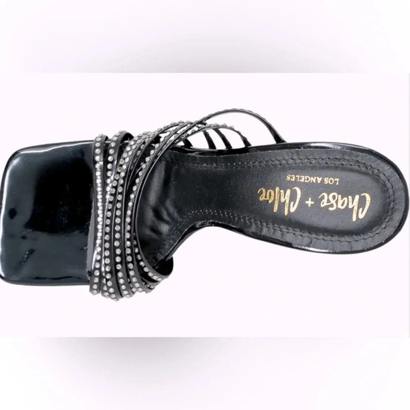 Chase and Chloe Women Nyra Crystal, Square toe Stiletto heel Lucite straps NWOT - Picture 7 of 14